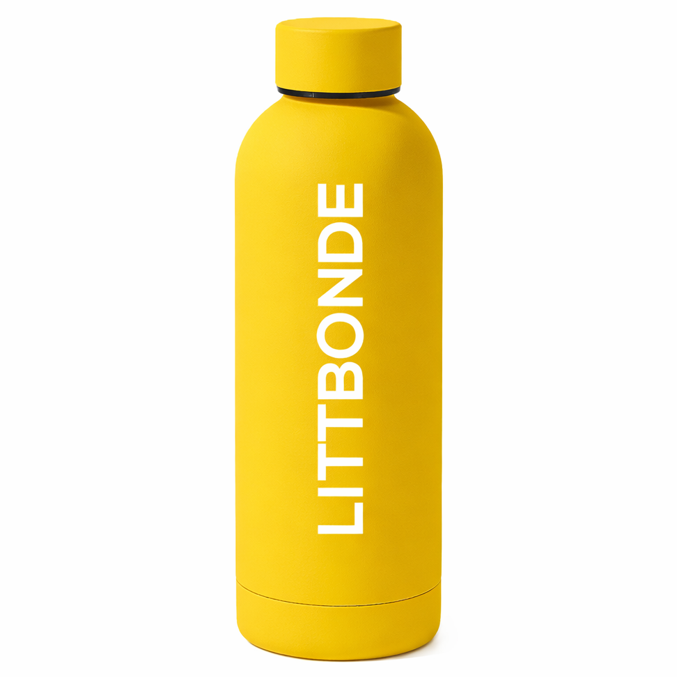 LITTBONDE® - Drikkeflaske | Butter yellow (500ml)