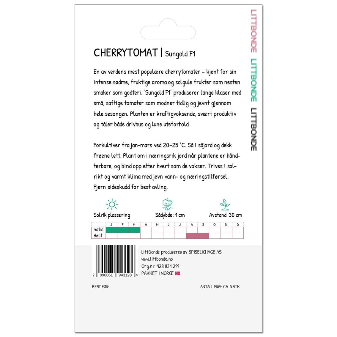 CHERRYTOMAT- Sungold F1 - Bilde 3