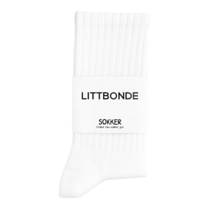 LITTBONDE® – Sokker, unisex (hvit)