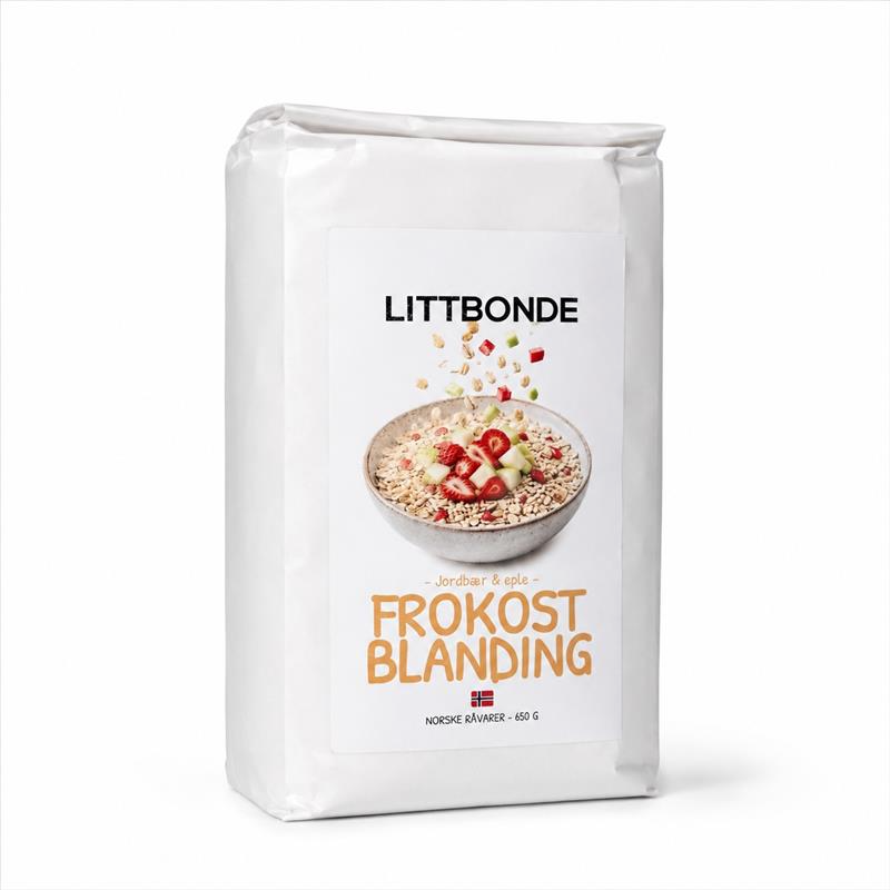 LITTBONDE® Frokostblanding –Jordbær & eple, 650 g